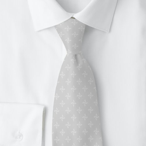 Dove Gray Honeysuckle Neck Tie