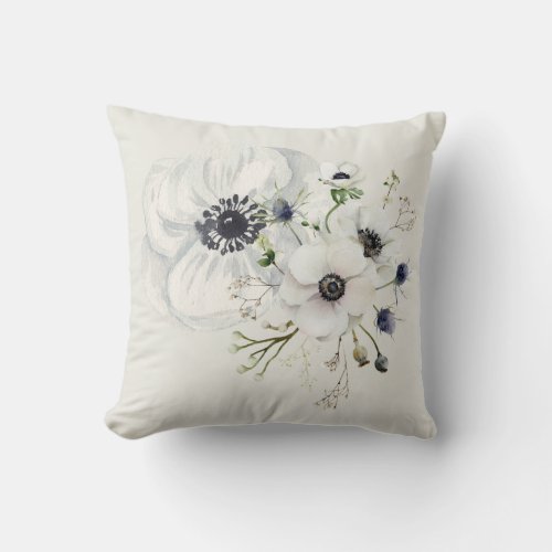 Dove Gray Phantasy Throw Pillow