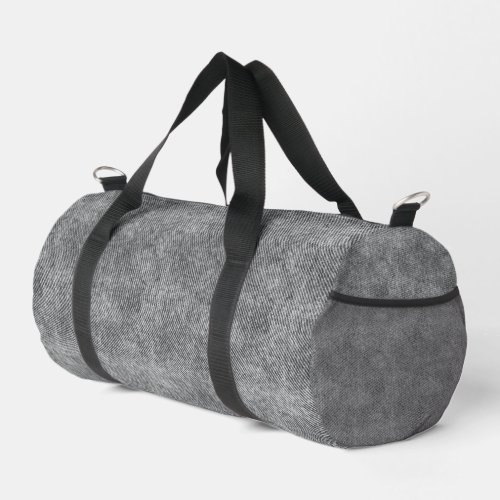 Dove Grey Denim Pattern Duffle Bag