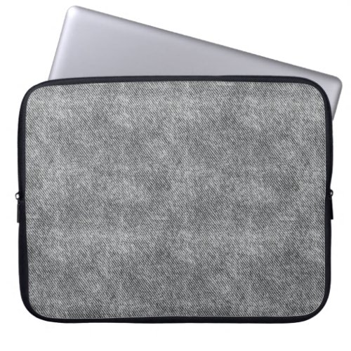 Dove Grey Denim Pattern Laptop Sleeve