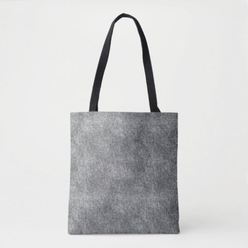 Dove Grey Denim Pattern Tote Bag
