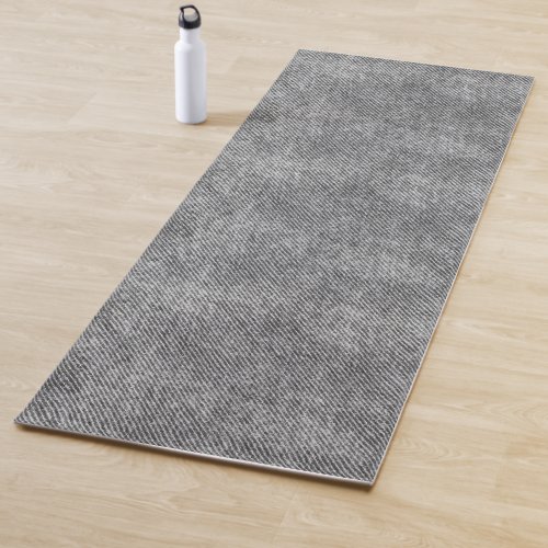 Dove Grey Denim Pattern Yoga Mat