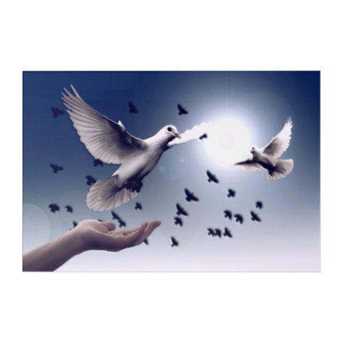 Dove Hand Trust Acrylic Print