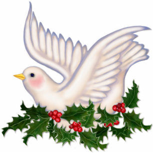 Dove & Holly Peace - Ornament