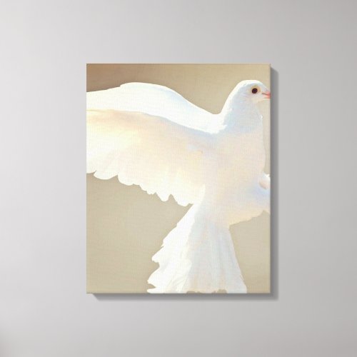 Dove In Flight   Canvas Print