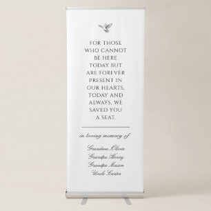 Dove In Loving Memory Wedding Memorial Banner