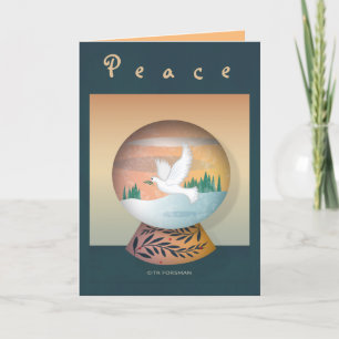 Dove in Snow Globe holidays card