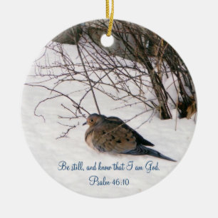 Dove in the Snow Ornament