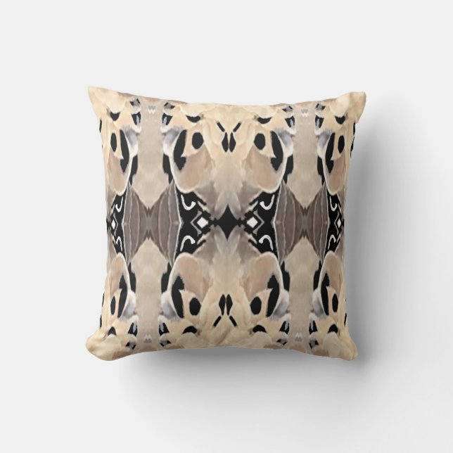 Dove Inspiration-Creme/Tan/Brown/Black/White/Gray Throw Pillow (Front)