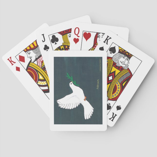 Dove - Kids Art for CHOC Poker Cards (Back)