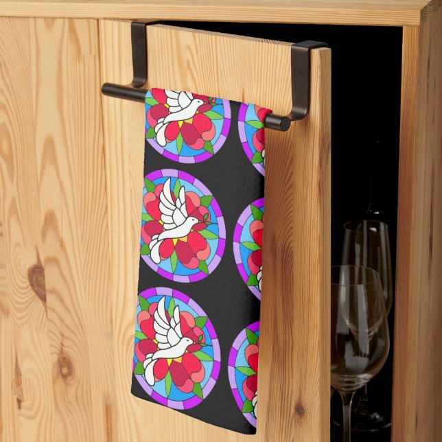 Dove Kitchen Towel (Thirds Fold)