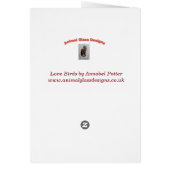 Dove Love Birds Art Cards (Back)