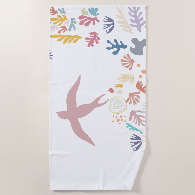 Dove Matisse Art Elements Beach Towel (Front)