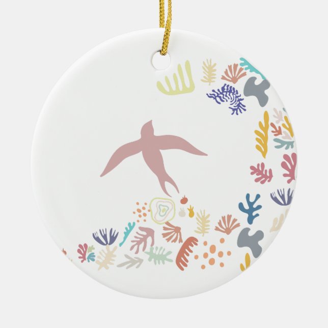 Dove Matisse Art Elements Ceramic Ornament (Front)