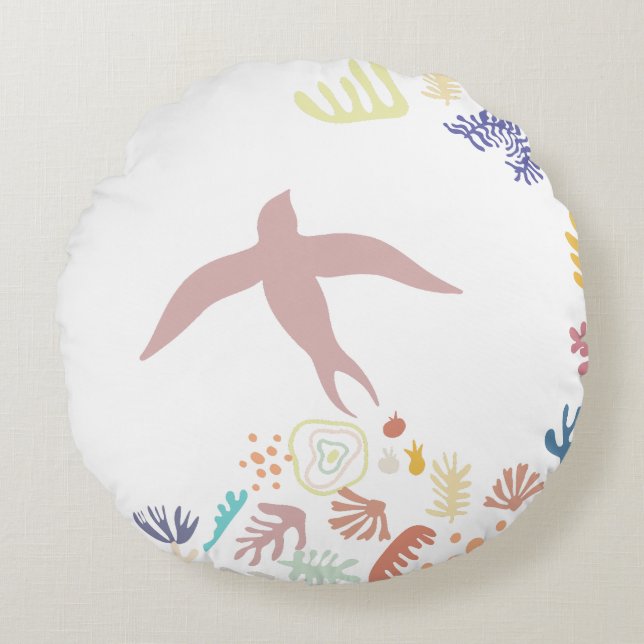 Dove Matisse Art Elements Round Pillow (Front)