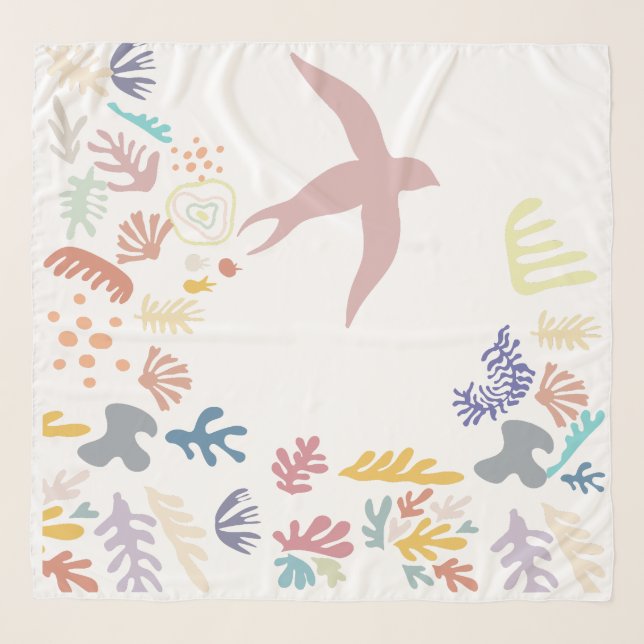 Dove Matisse Art Elements Scarf (Front (Horizontal))