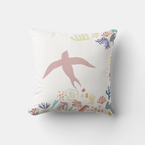 Dove Matisse Art Elements Throw Pillow