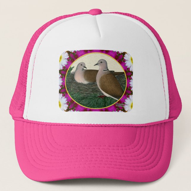 Dove Nest and Flowers Trucker Hat (Front)