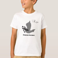 Dove of Hope Black Ribbon - Melanoma