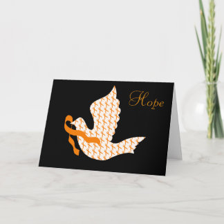 Dove of Hope Orange Ribbon - Leukemia Holiday Card