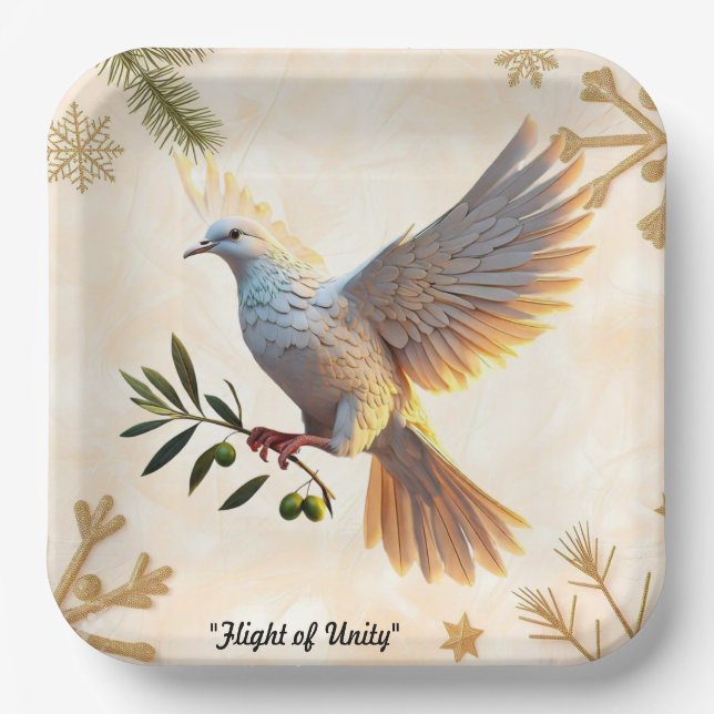 "Dove of Hope" Paper Plates (Front)