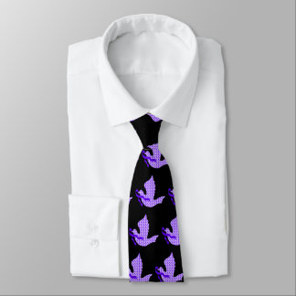 Dove of Hope Purple Ribbon - Crohn's & Colitis Tie