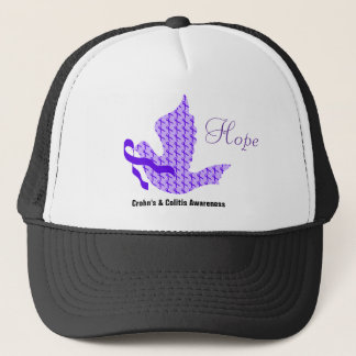 Dove of Hope Purple Ribbon - Crohn's & Colitis Trucker Hat