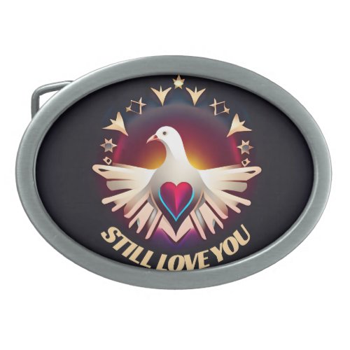 Dove of Love Express Your Affection with Style Belt Buckle