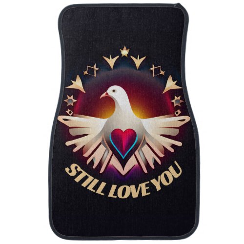 Dove of Love Express Your Affection with Style Car Floor Mat