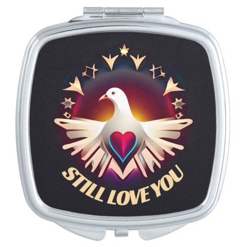 Dove of Love Express Your Affection with Style Compact Mirror