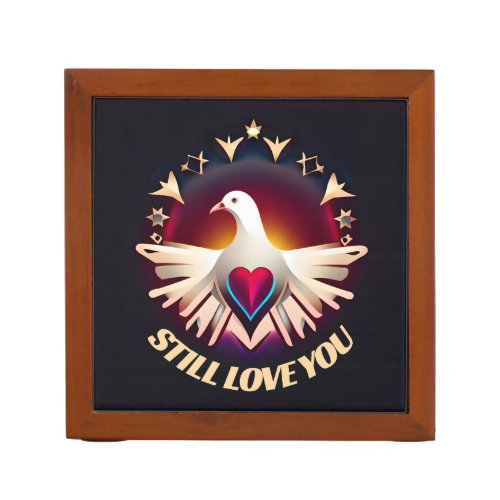 Dove of Love Express Your Affection with Style Desk Organizer