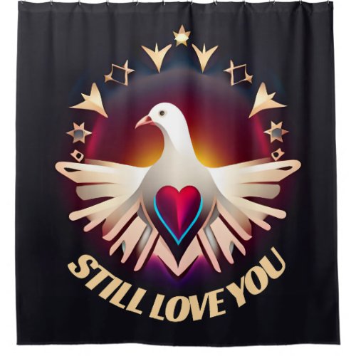 Dove of Love Express Your Affection with Style Shower Curtain
