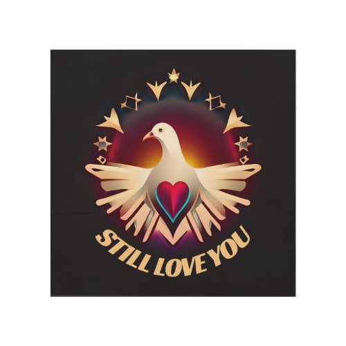 Dove of Love Express Your Affection with Style Wood Wall Art