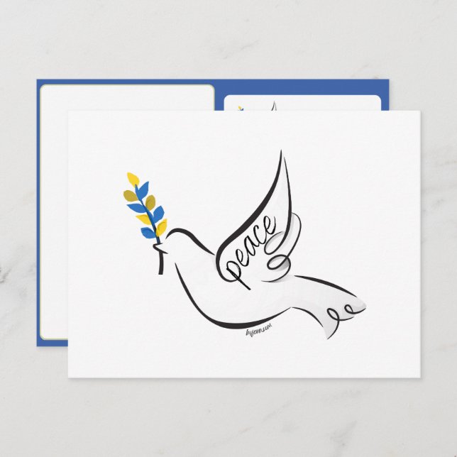 Dove of Peace announcement and save the date (Front/Back)