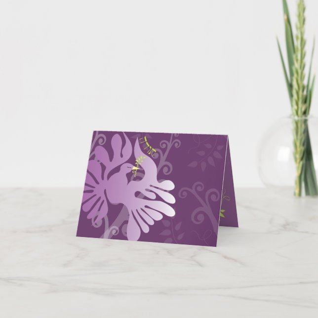 Dove of Peace Bat Bar Mitzvah Thank You Card (Front)