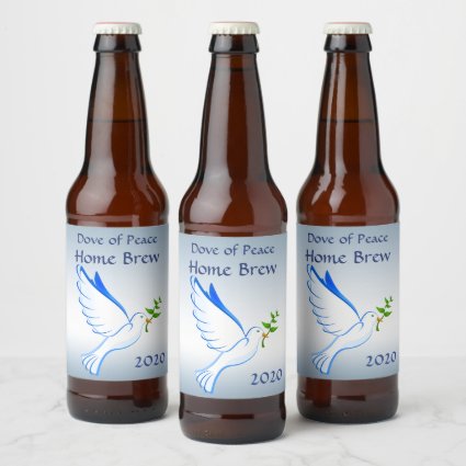 Dove of Peace Blue Beer Label