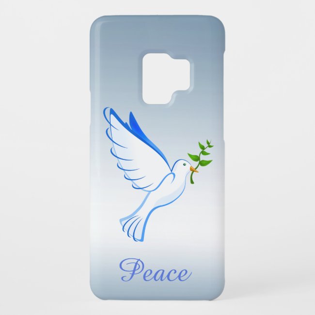 Dove of Peace Blue Galaxy S9 Case