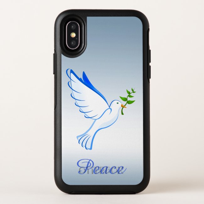 Dove of Peace Blue OtterBox iPhone X Case