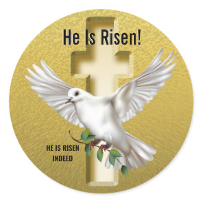 Dove of Peace Easter Classic Round Sticker