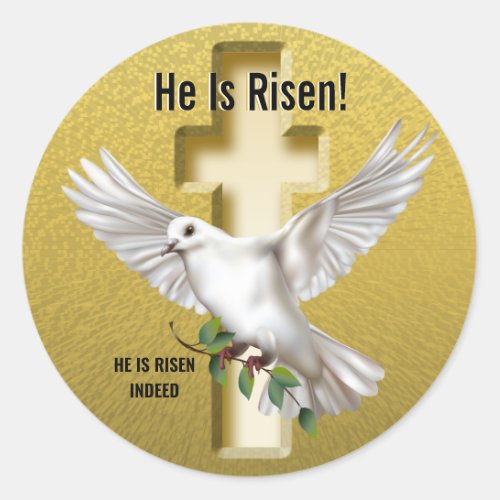 Dove of Peace Easter Classic Round Sticker