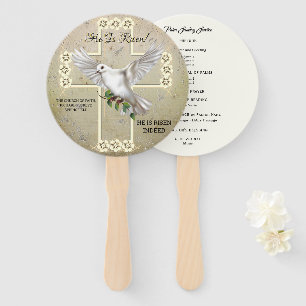 Dove of Peace Easter Program Hand Fan