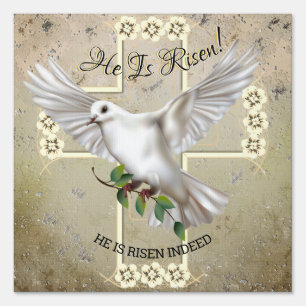 Dove of Peace Easter Sign