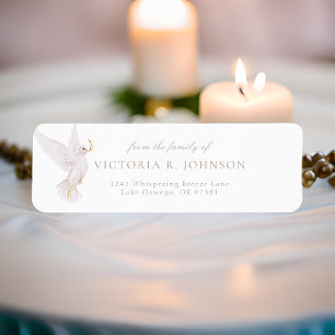 Dove of Peace Family Funeral Return Address Label