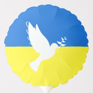 Dove of Peace Flag of Ukraine Balloon - Freedom