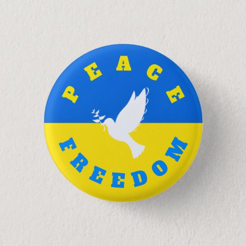 Dove of Peace _ Flag of Ukraine _ Freedom _ Peace  Button
