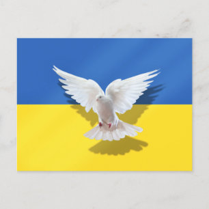 Dove of Peace - Flag of Ukraine - Freedom - Peace Postcard