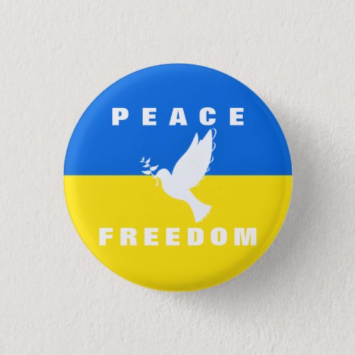 Dove of Peace _ Flag of Ukraine _ Peace _ Freedom Button