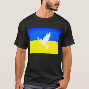 Dove of Peace Flag of Ukraine T-Shirt Freedom