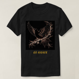 Dove of Peace Go Higher Golden Color T-Shirt