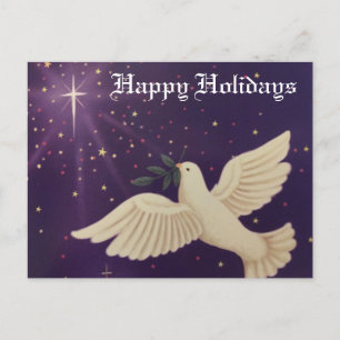 Dove of Peace Happy Holidays - Postcard